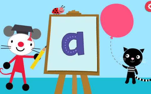 Souris artistique et amis: apprendre l'alphabet